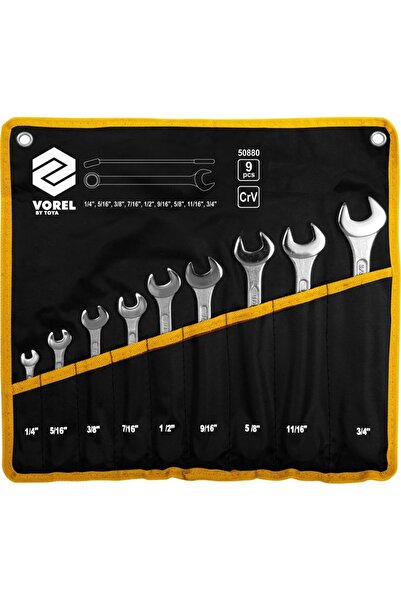 Other Open-end wrenches, crv, inch 1/4""""-3/4"""", set of 9 pcs. 50880 VOREL