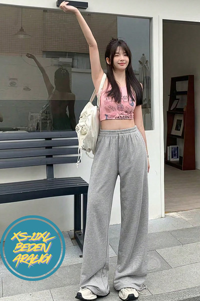 BSBSPOR Baggy Ayarlanabilir Paçalı İster Bol İster Dar Eşofman Altı Kalın Şar...