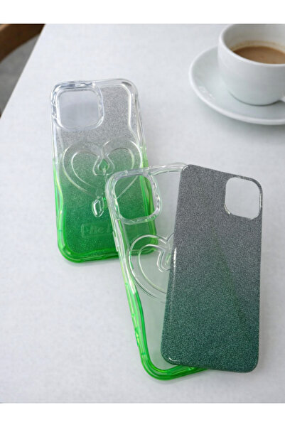 Olinza Shop حافظة سيليكون شفافة متوافقة مع هاتف iPhone 13 Pro Max - متدرجة ال...