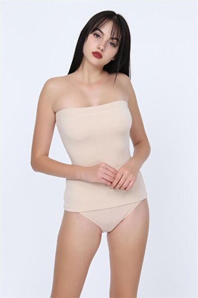 OBJE Kadın Ten Straplez Atlet