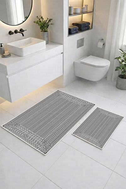 Olverno Home Banyo Paspası Makinede yıkanabilir Kaymaz Taban Leke Tutmaz Su E...