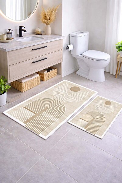 Olverno Home Banyo Paspası Makinede yıkanabilir Kaymaz Taban Leke Tutmaz Su E...
