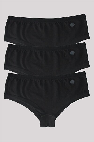 OBJE Women's Black 3-Piece Hipster Panties