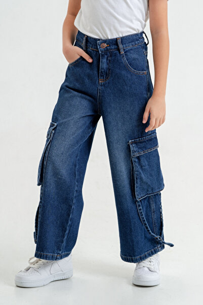 GİYİCEM TEKSTİL Дівчачі джинси з лампасами 2123