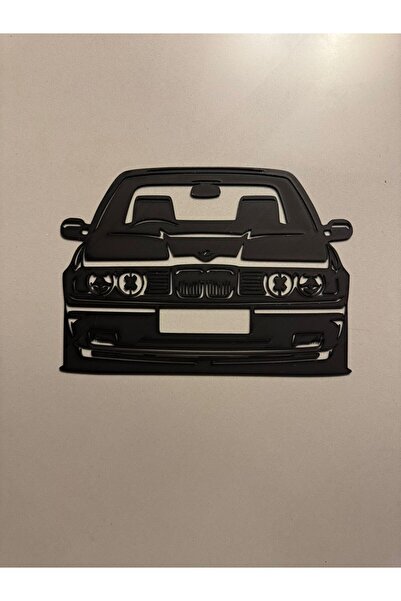BMW M5 E34 Siluet Duvar Dekor 24cm x 18cm