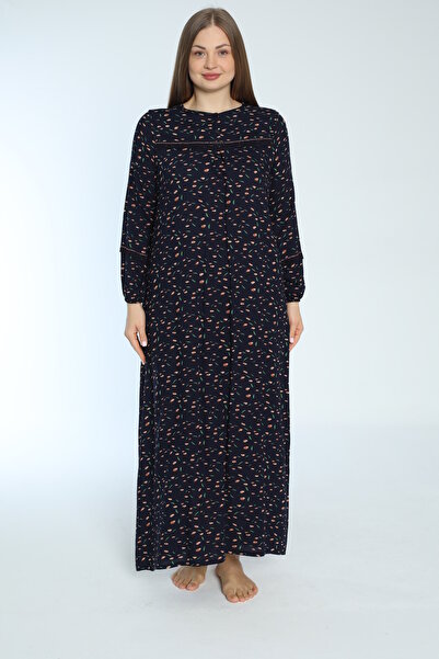 Juliet Deluxe Women's Plus Size Woven Viscose Fabric Long Sleeve Dress 33393