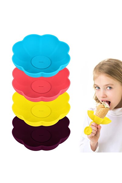 PEUTIER 4-piece Popsicle Holder for Kids, Silicone Popsicle Holder, Portable ...