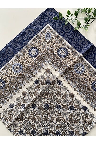 Zambak Vintage Pattern Large Size Cotton Scarf