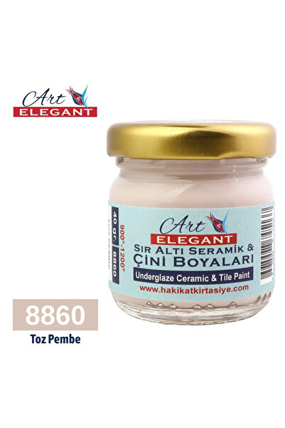 Art Tone Seramik Sır Altı ve Çini Boyası 900-1100 Derece 40gr 8860 Toz Pembe