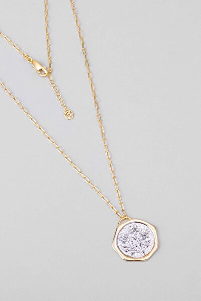 So CHIC... İlkbahar Çiçeği 18 Ayar Sarı ve Beyaz Altın Kaplama 58 Cm Çift Tar...