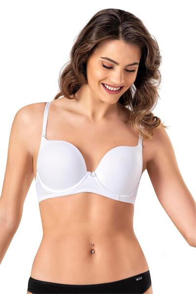 OBJE Women's White Strapless Padded Bra