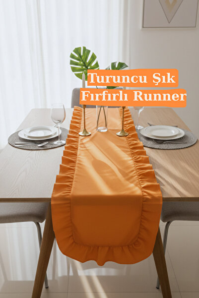 KAMİZ Fırfırlı Turuncu Runner 40x110