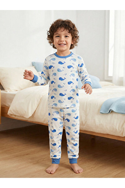 Shoebuo طقم بيجامة أطفال من قطن البامبو العضوي، مكون من قطعتين