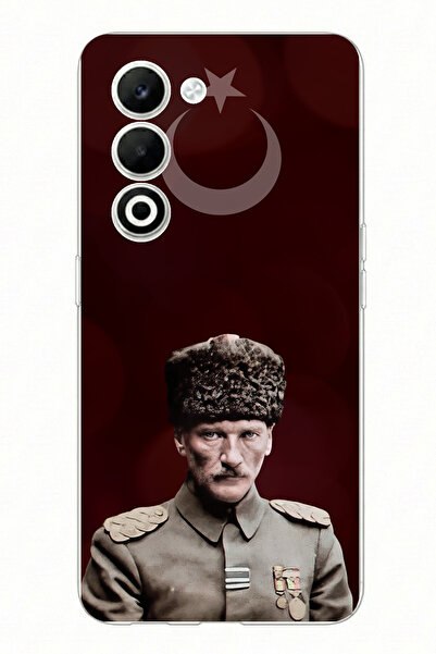 TechTree حافظة سيليكون مطبوعة عليها نجمة القمر ورئيس الأركان أتاتورك متوافقة ...