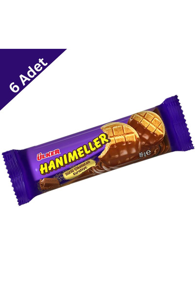 Ülker Hanımeller Sütlü Çikolatalı Kurabiye 89 gr x 6 Adet