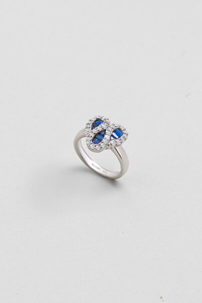 So CHIC... Yakamoz Işıltısı 18 Ayar Beyaz Altın Kaplama Gümüş Yüzük