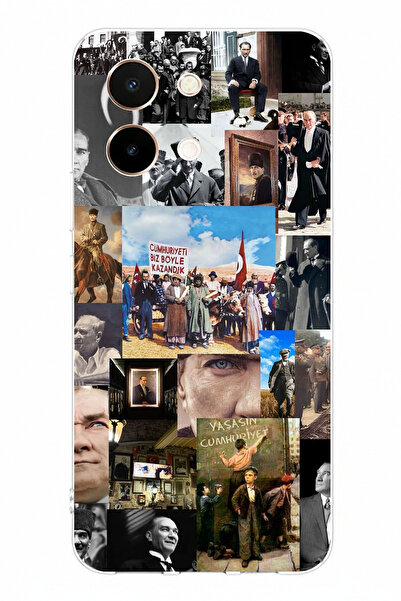 TechTree حافظة سيليكون مطبوعة متوافقة مع Vivo Y28 من طراز أتاتورك ريبابليك