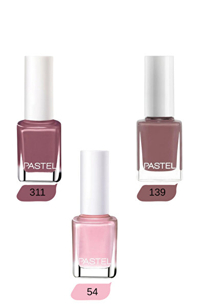 Pastel Soft Romance Oje Seti - 311 Nude, 54 Açık Pembe ve 139 Gül Kurusu - Za...