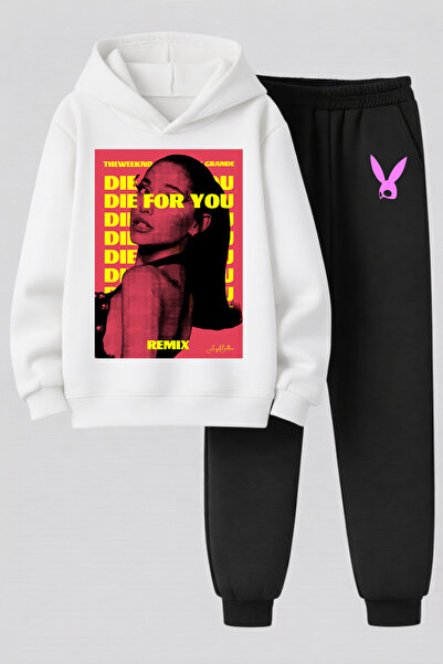 MAGORS طقم سويت شيرت وبنطلون رياضي مطبوع بثلاث خيوط عالي الجودة للأطفال من أر...