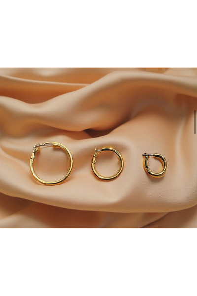 Basic Gold Halka Küpe