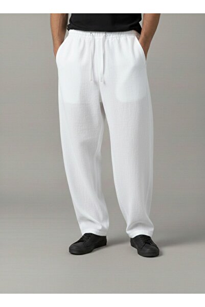 Wekame Ανδρικό παντελόνι Jogger Baggy Fit με ελαστική μέση, 100% αυθεντικό ακ...