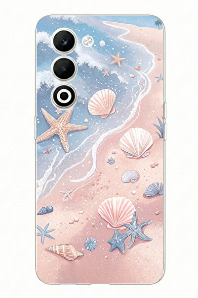 TechTree حافظة سيليكون مطبوعة على شكل صدفة بحرية متوافقة مع هاتف OPPO A5 4G