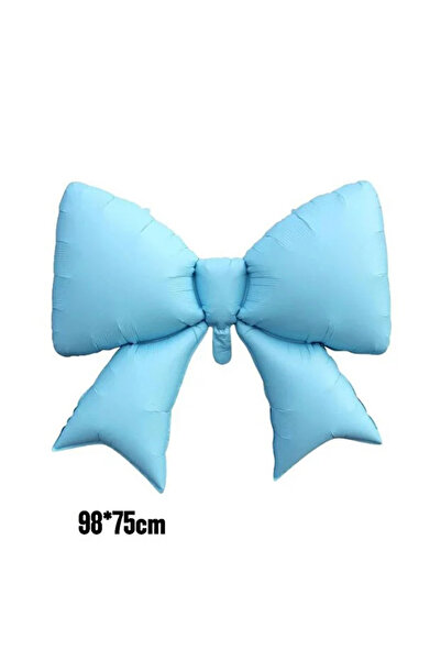 aşkın concept Kurdele Fiyonk Folyo Balon Retro Soft Mavi 98x75 cm