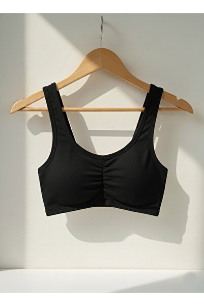 OBJE Girl's Black Wide Strap Bra