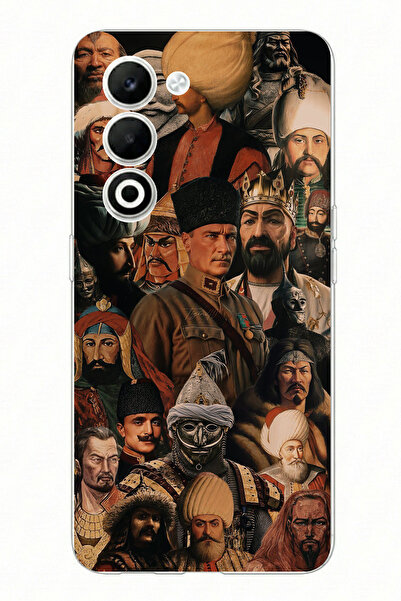 TechTree حافظة سيليكون مطبوعة بتصميم تركي كبير متوافقة مع هاتف OPPO A5 4G