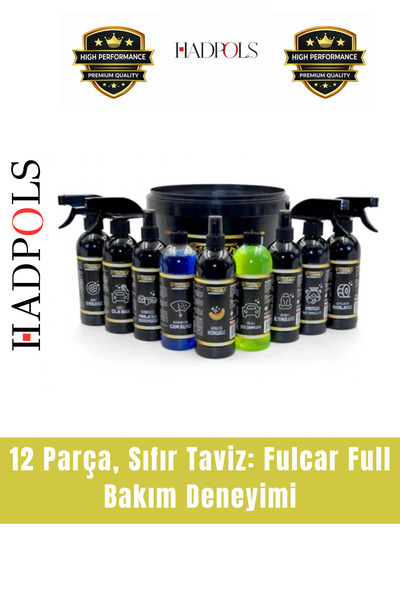 HadPols #OtoBakimSeti Pro 12 Parça Jant Lastik Cila Motor İç Dış Detaylı Temi...