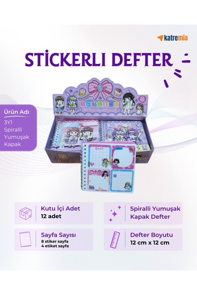 KATREMİA STİCKERLİ DEFTER - KUTULU
