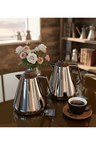 lovure 1/1 liter tea and coffee thermos set with an elegant and modern design