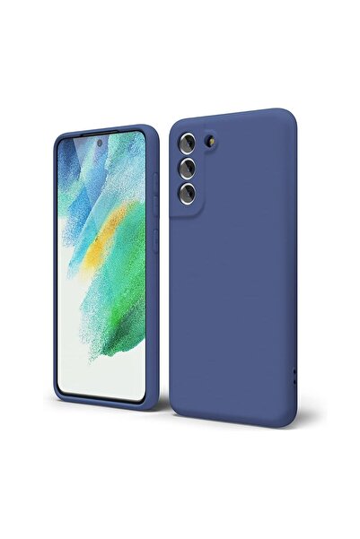 HANPORIUM حافظة سيليكون متوافقة مع هاتف سامسونج جالاكسي S21 FE - غطاء مرن بلو...