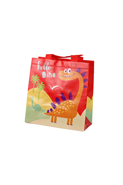 Three top online Dinosaur Gift Bag Red 23cm x 21.5cm x 11cm