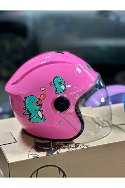 Palas Motor PEMBE ÇOCUK KASKI / 4-10 YAŞ ÇOCUKLAR İÇİN MOTOSİKLET / SCOOTER /...