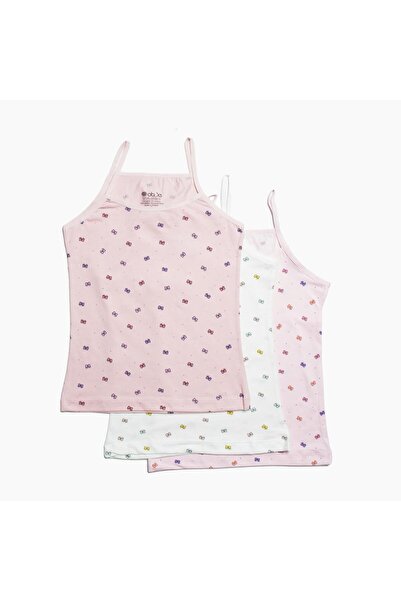 OBJE Girl's Bow Pattern Assortment 3-Piece Strapless Tank Top