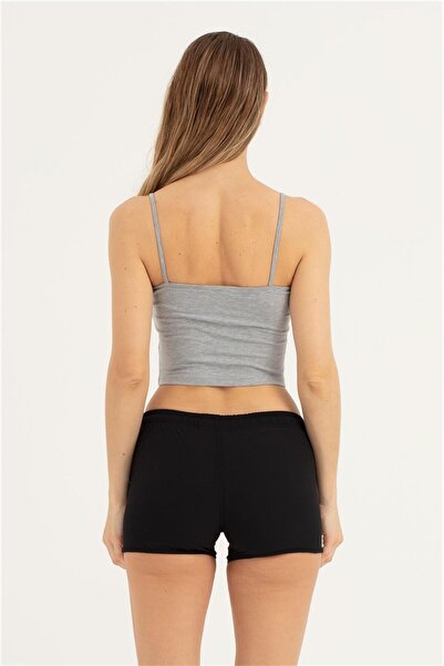 OBJE Women's Black Lycra Swim Shorts