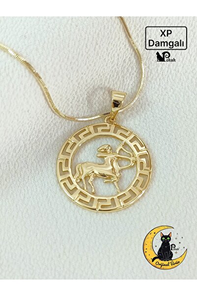 XUPING JEWELRY POKAK Burçlar Serisi 14K Altın Kaplama Yay Burcu Kolye Ucu ve ...
