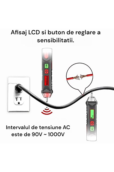 OEM Creion masurat tensiune, AC 20-1000V, detectarea tensiunii fara atingere,...