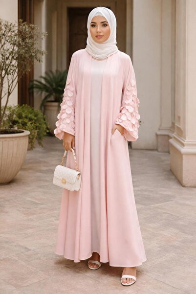 Ophelia Maxı Dress Desıgn Islamic Wear, Long Sleeve with Circular Applique De...