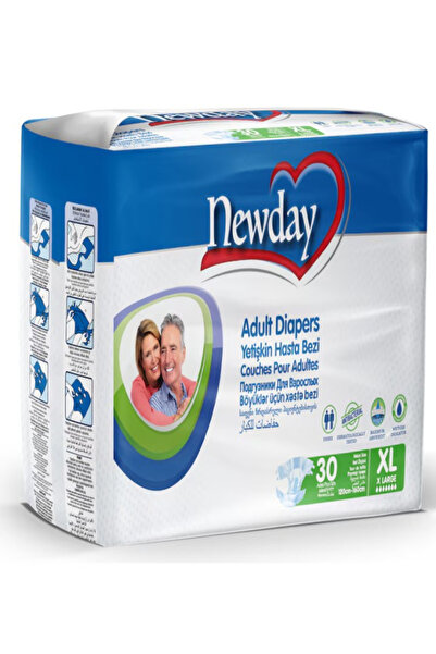 newday XL-SIZE ADULT DIAPERS, 30 PCS.