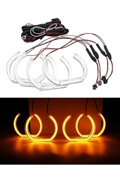 Xenon Bright Kit faruri Angel Eyes SMD DTM galbene pentru BMW Seria 3 F30, Se...