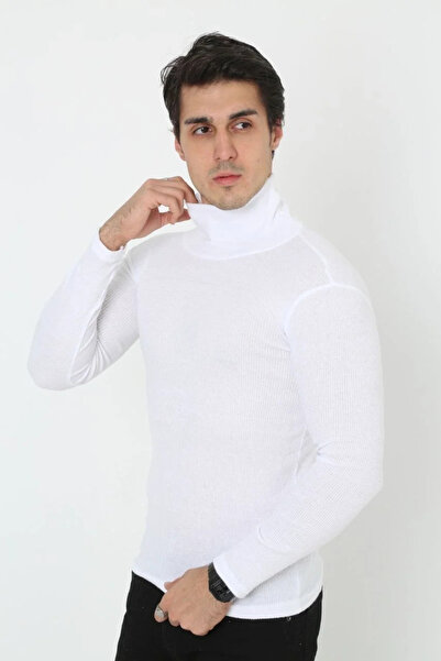 BLACK MODBLACK Dadya Men's Kaşkorse High Neck Full Lycra Terry Body Sweater -...