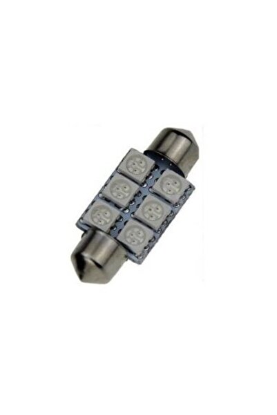 Xenon Bright Lampă auto cu LED-uri albastre, cu 6 SMD, 36 mm