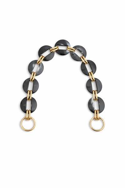 Nildenhobim Altın Renk Aksesuarlı Oval Akrilik Çanta Sapı / Çanta Önü Süs – 4...