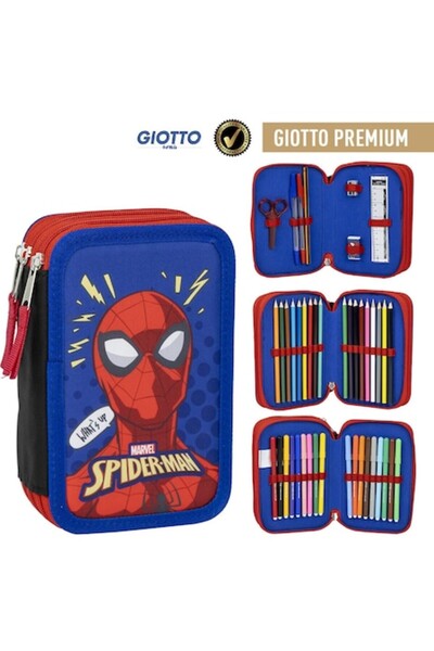 Cerda Equipped Pencil Case, Giotto Spider-Man