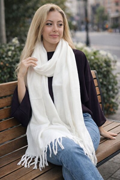 Çeşme Home Thick Textured Tassel Shawl – 50X200 cm (Color Options Available)