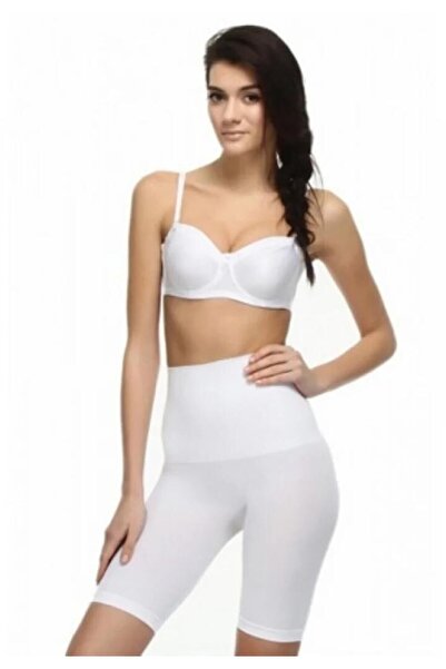 TOSKI High Waist Shapewear Corset with Silicone Band - White