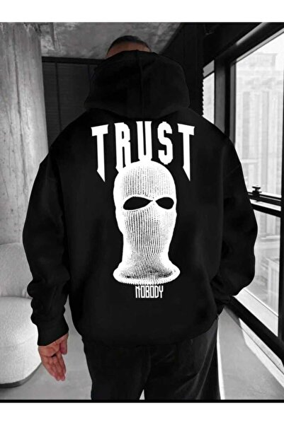 Arwen Fashion back snow masked printed 3 yarn hooded sweatshirt thick winter