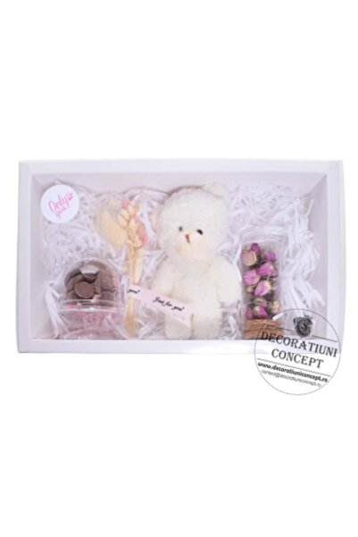 Decoratiuni Dulci Cadou surpriza ursulet mic de plus si ciocolata